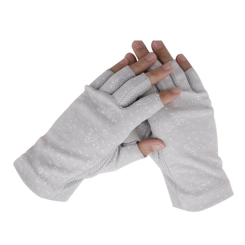 Ylucky Lightweight Summer Fingerless Gloves Men Women UV Sun Protection Driving Cotton Gloves Nonslip Touchscreen Mittens - Image 4